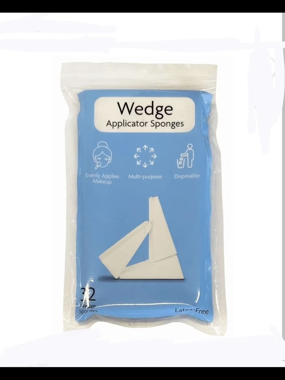 Edge White Makeup Wedge Applicator Sponges - 32 ct BNIB
